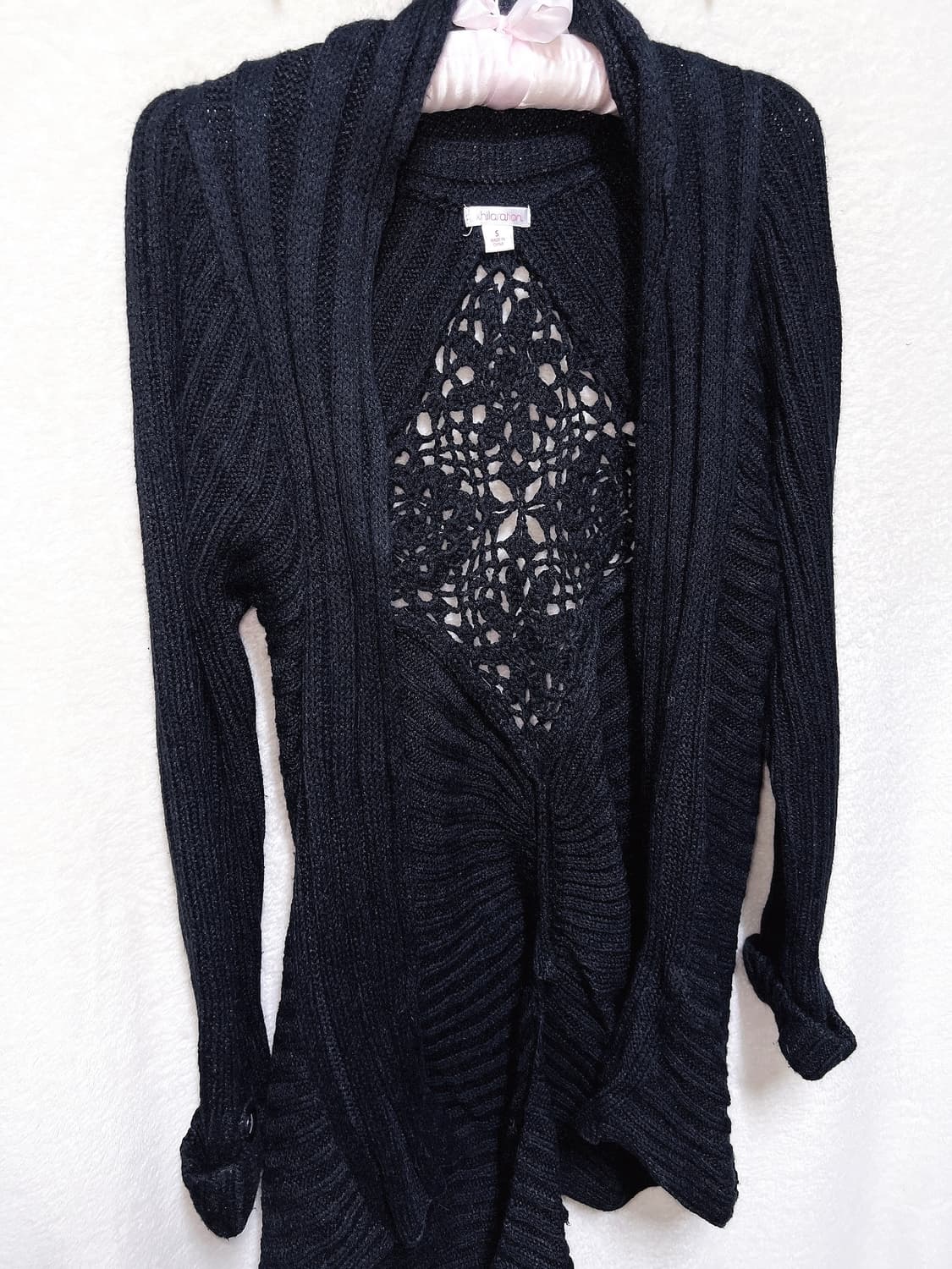 로맨틱고딕 고스펑크 오리엔탈 페어리그런지 블랙 니트 가디건 로브 핀터 상품이미지9