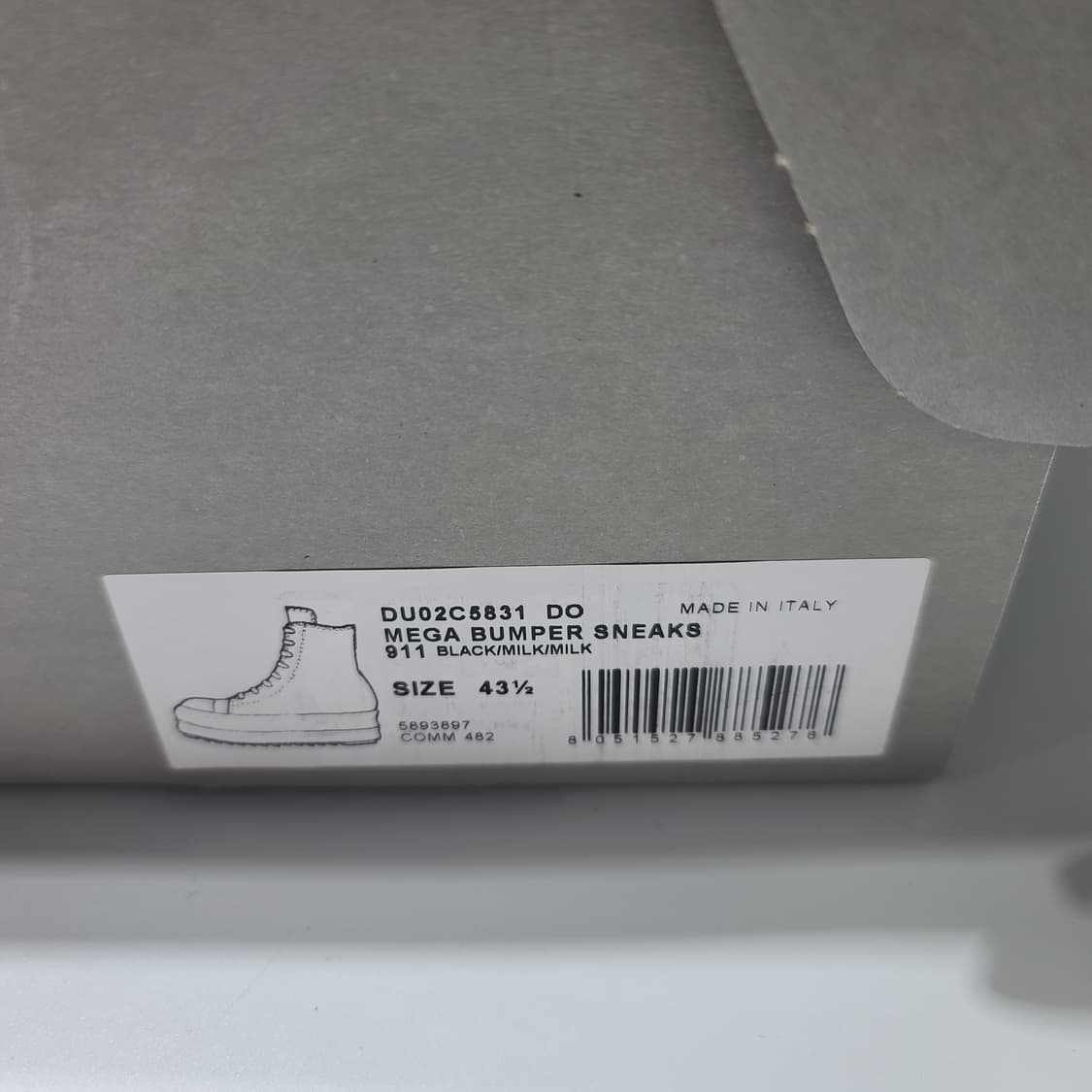 릭오웬스 데님 컨버스 메가범퍼[43.5] 상품이미지10