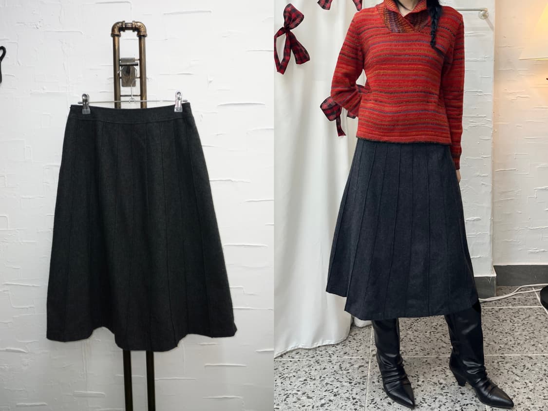 charcoal a-line skirt 상품이미지1