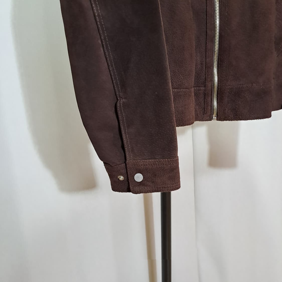 (택포) 솔리드블루 이태리 디자인 리얼레더 스웨이드 자켓 50 B191 상품이미지4