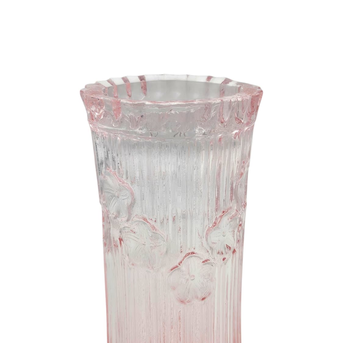 80s 이와사와 플리츠 꽃잎 핑크 기둥 꽃병 상품이미지2