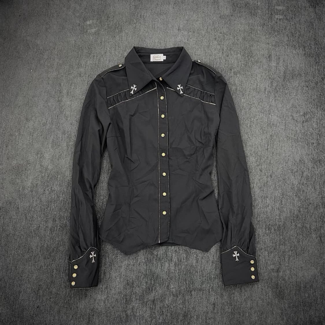Gothic Cross detail shirts 상품이미지3