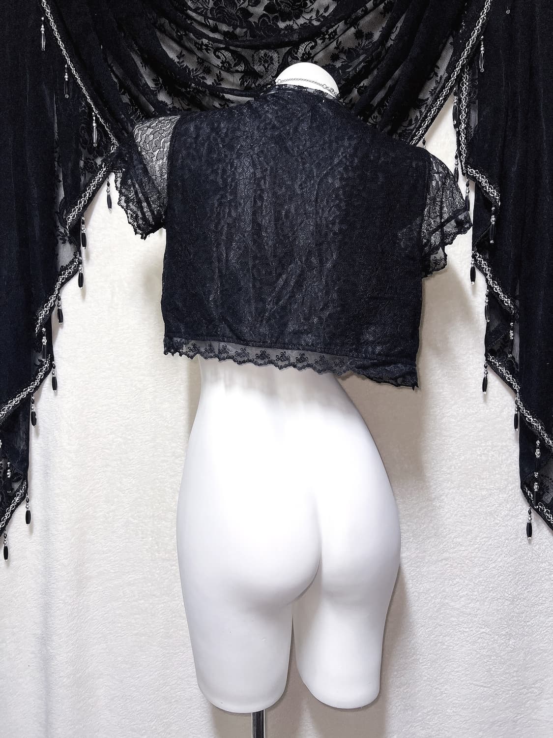 로맨틱고딕 고스로리 펑크 블랙 레이스 볼레로 가디건 다크페어리 갸루 공겜 상품이미지6