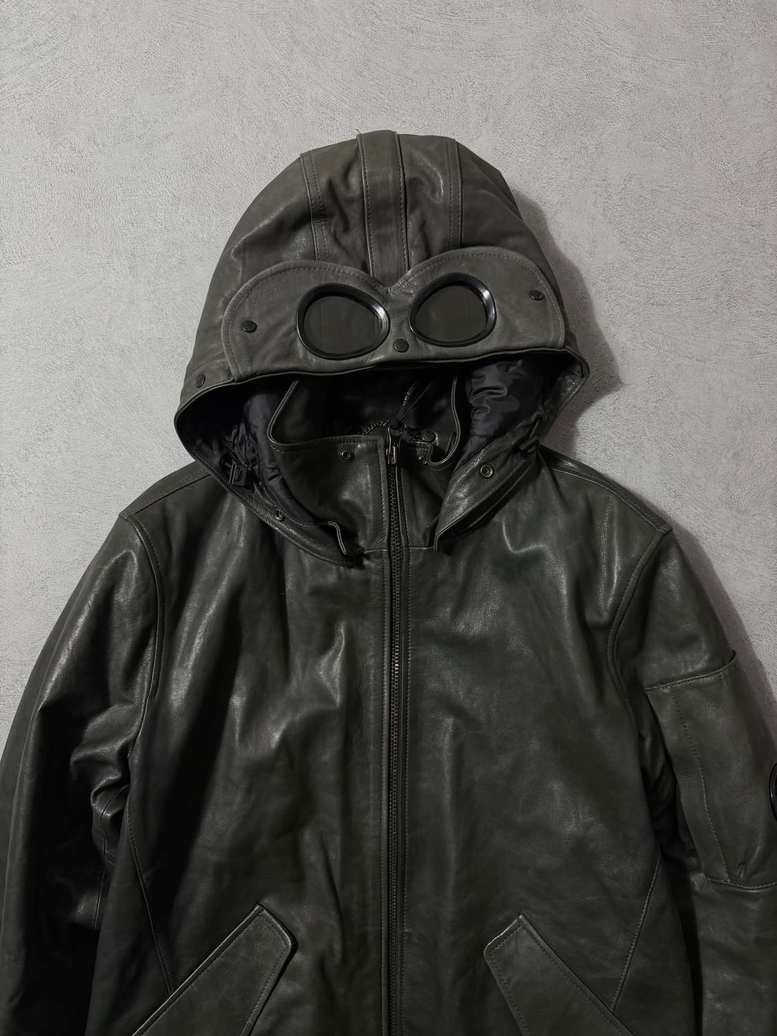 Cp컴퍼니 고글 램스킨 레더자켓 상품이미지3