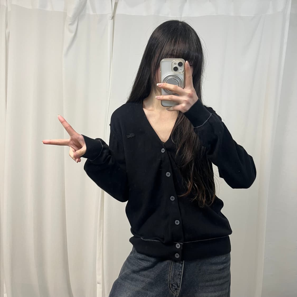 Lacoste Black Cardigan  상품이미지2