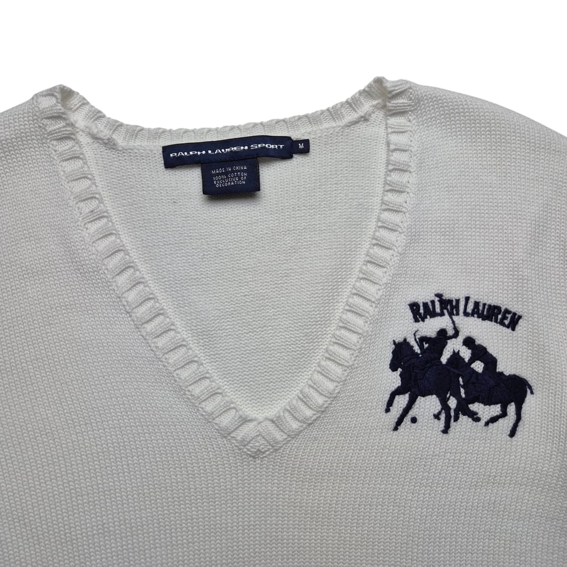 [M] 폴로 랄프로렌 기마로고 v넥 코튼 니트 상품이미지5