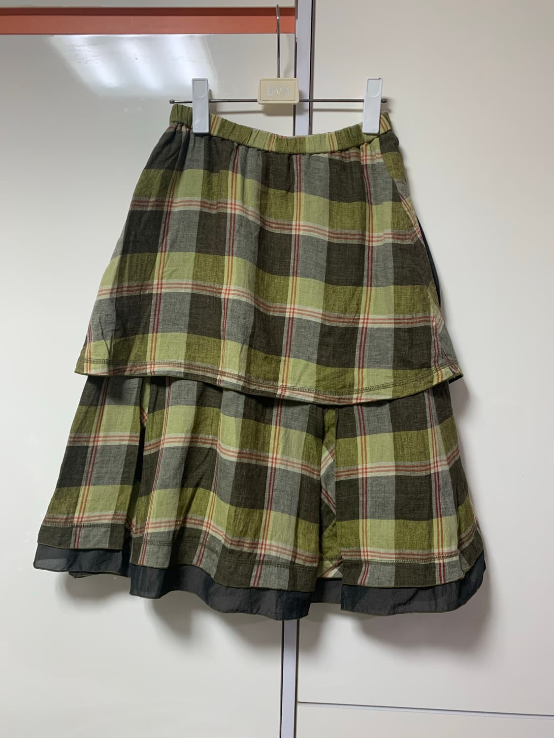 모리걸 하구미 E-clat JPN 체크 레이어드 스커트 상품이미지3