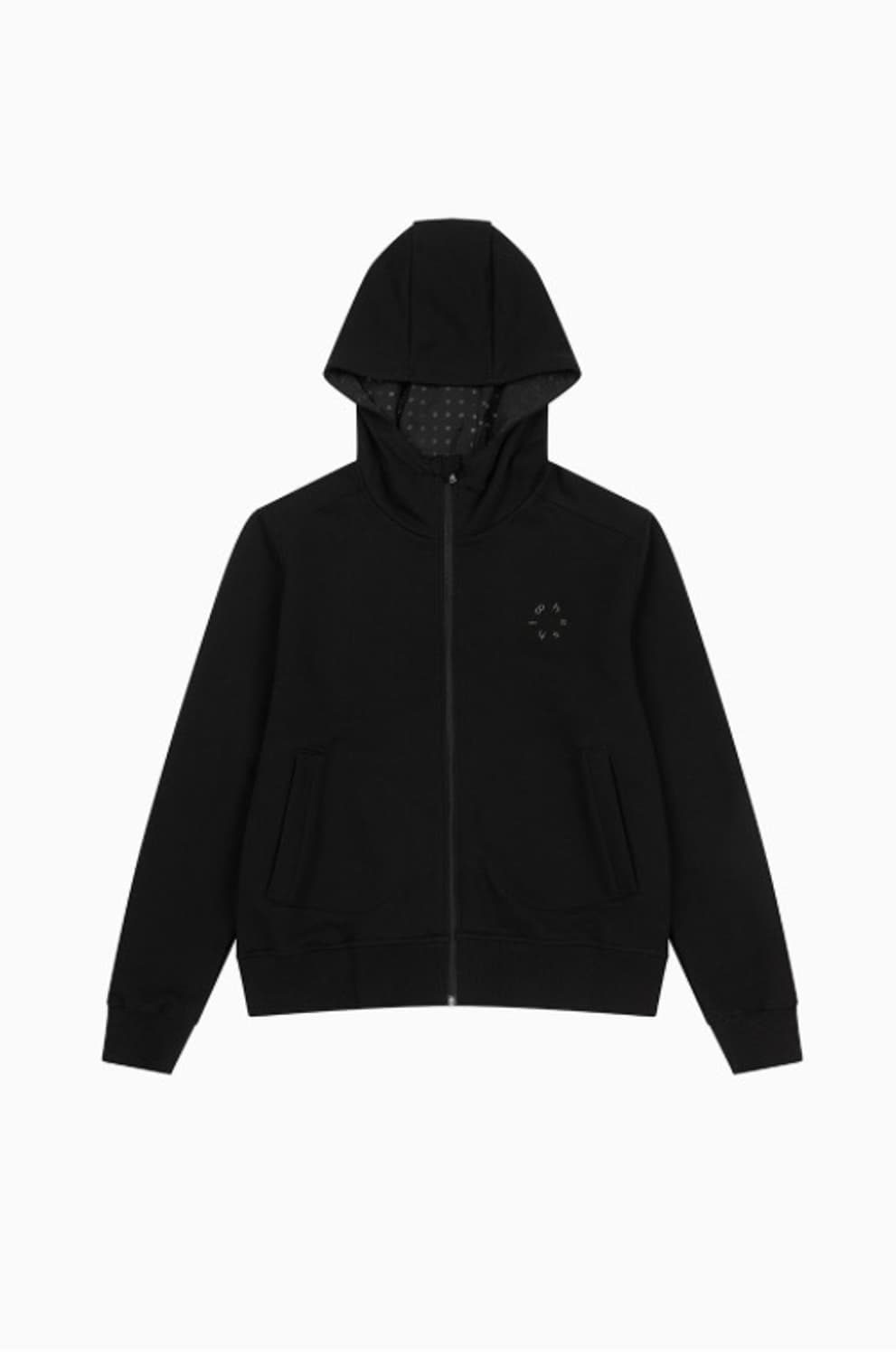 오헤시오 도트 후드집업 블랙 상품이미지1