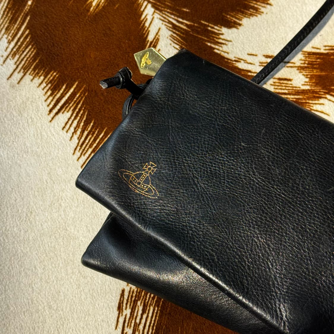 비비안웨스트우드 orb 로고 레더 숄더백 (OS) y2k 상품이미지1