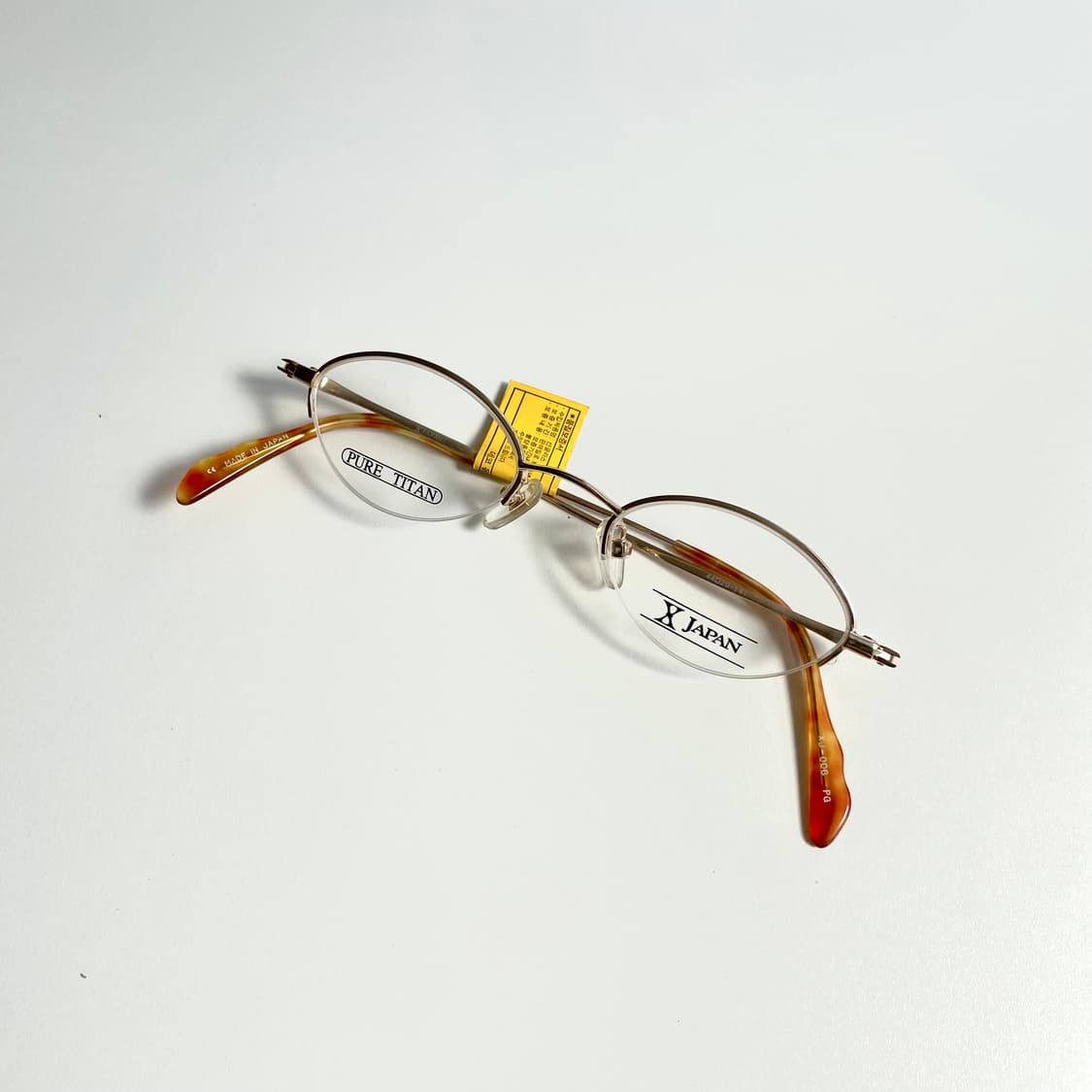 X-Japan 엑스제펜 사 빈티지 반무테 안경 상품이미지1
