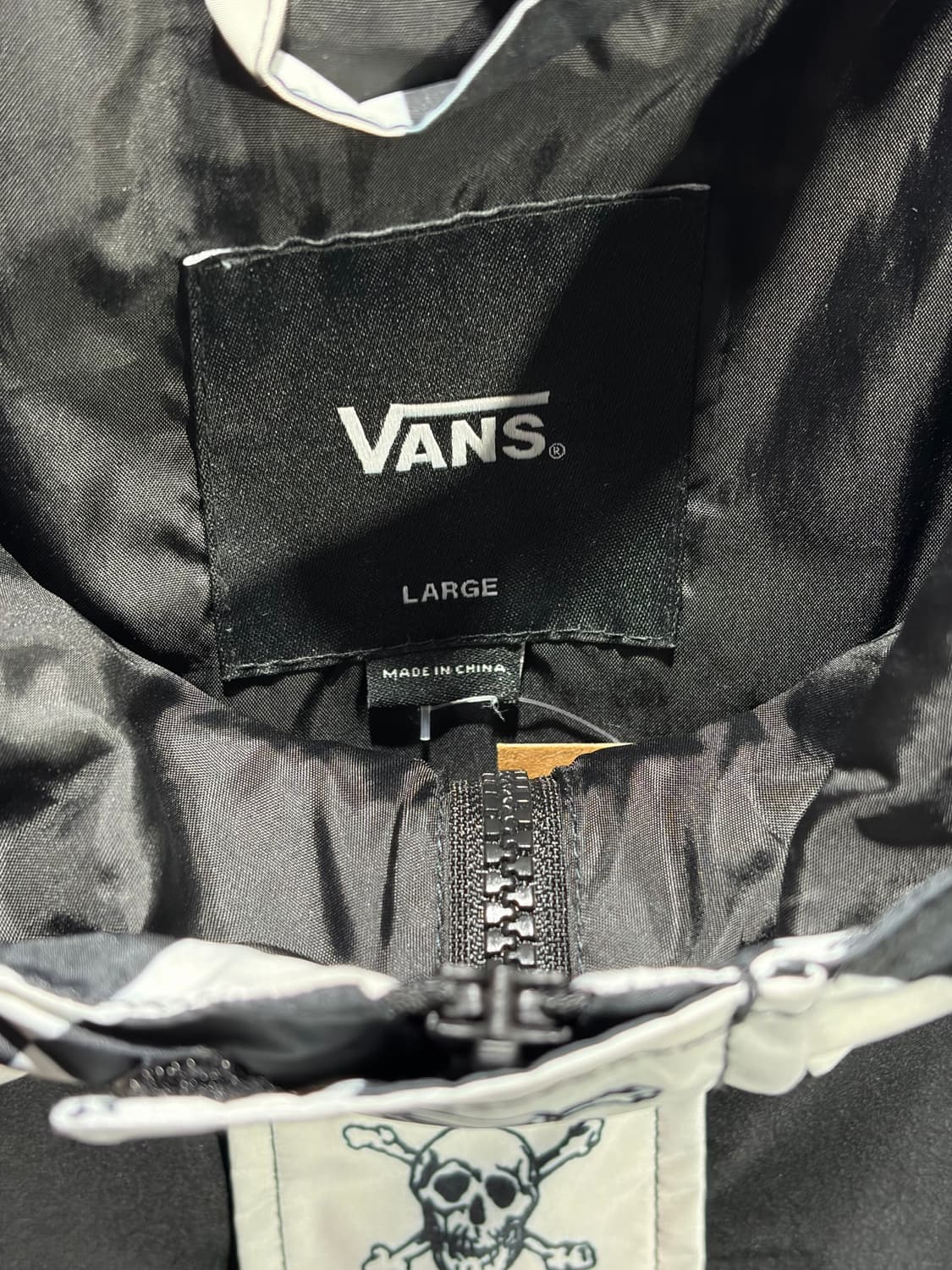 L Vans 반스 스컬 체커보드 나일론 후드 아노락 상품이미지6
