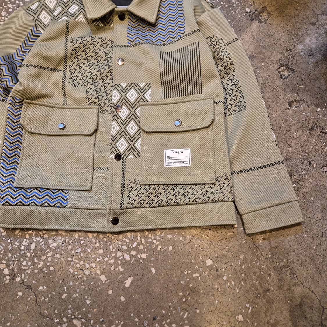 L 패턴나염 트러커자켓  상품이미지7