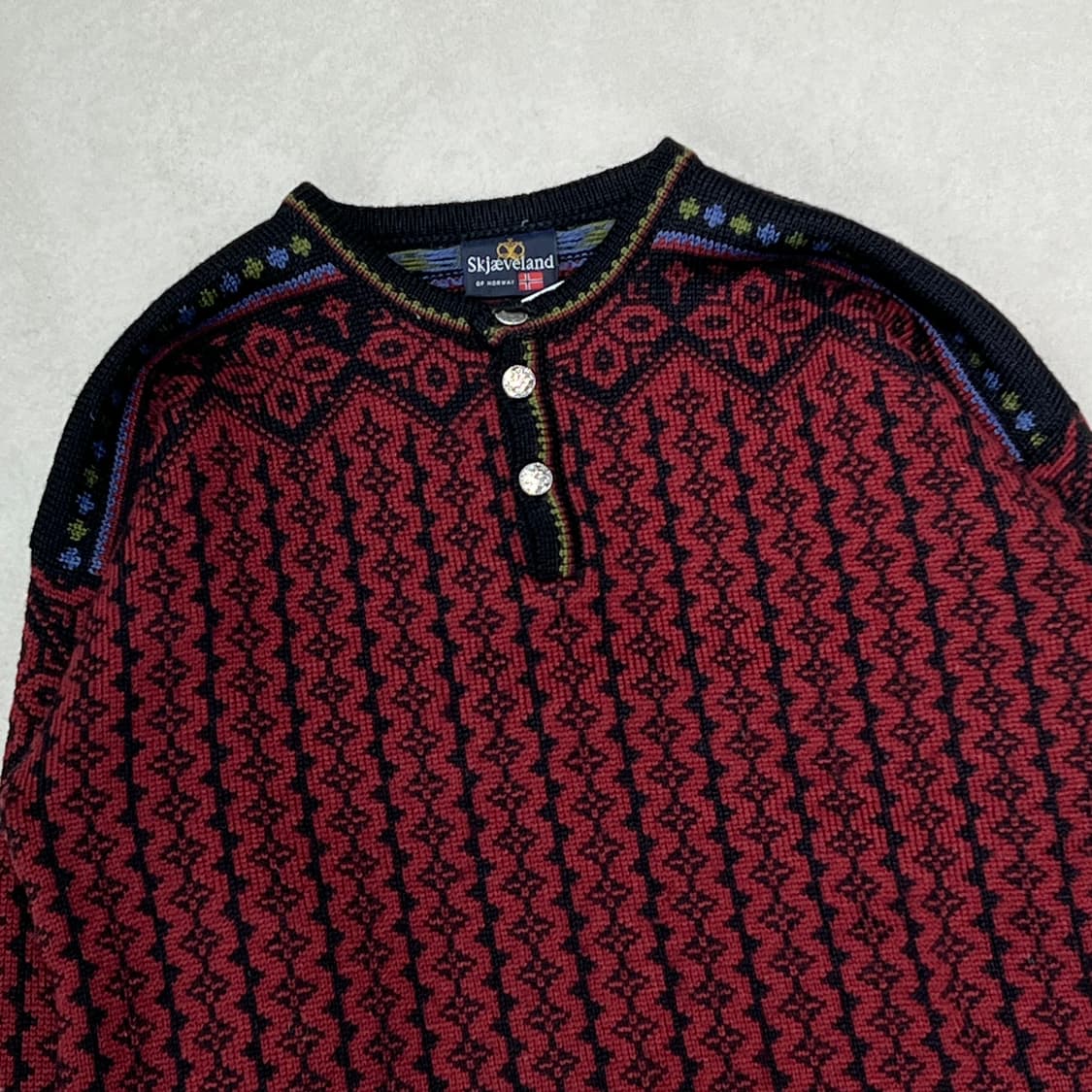 노르웨이 패턴 헨리넥 니트 s08857 상품이미지3