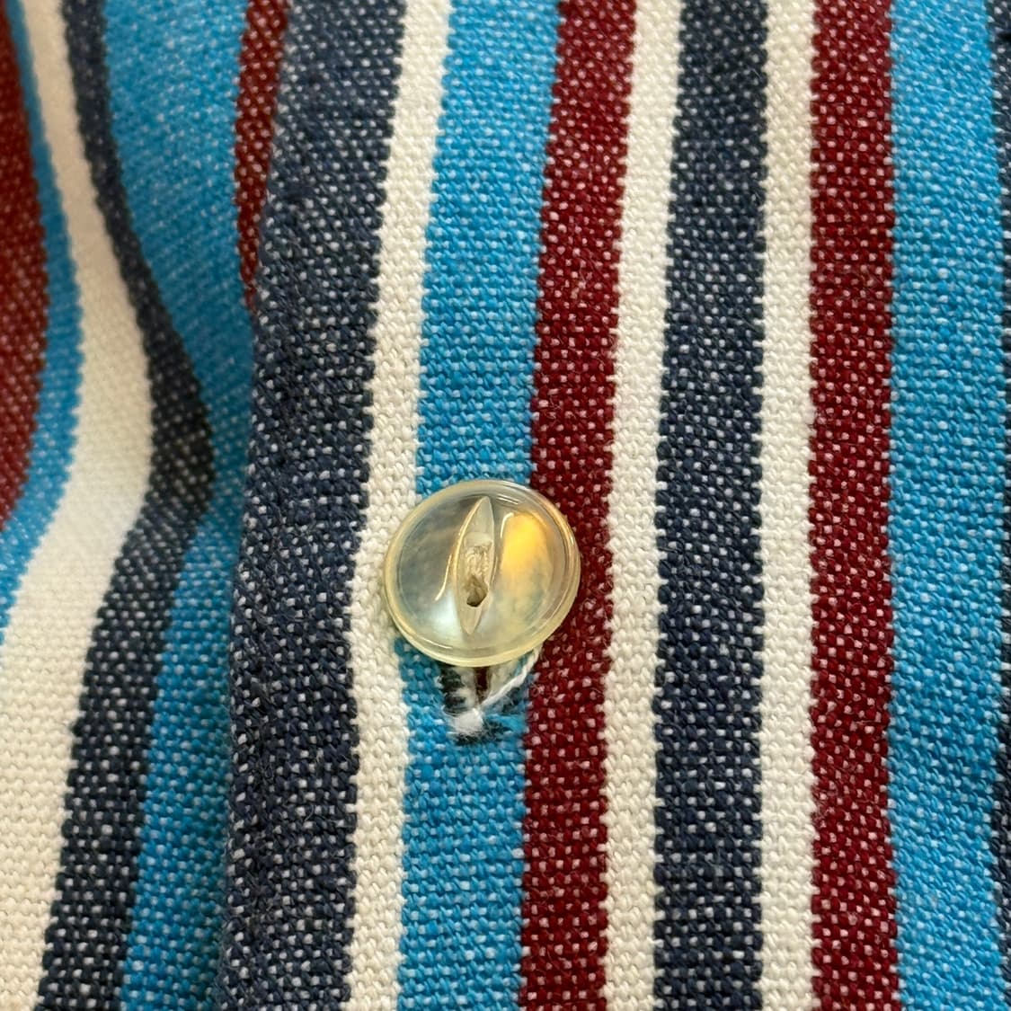 와카미 스트라이프 과테말라 생산 코튼 오픈카라 셔츠자켓 상품이미지5