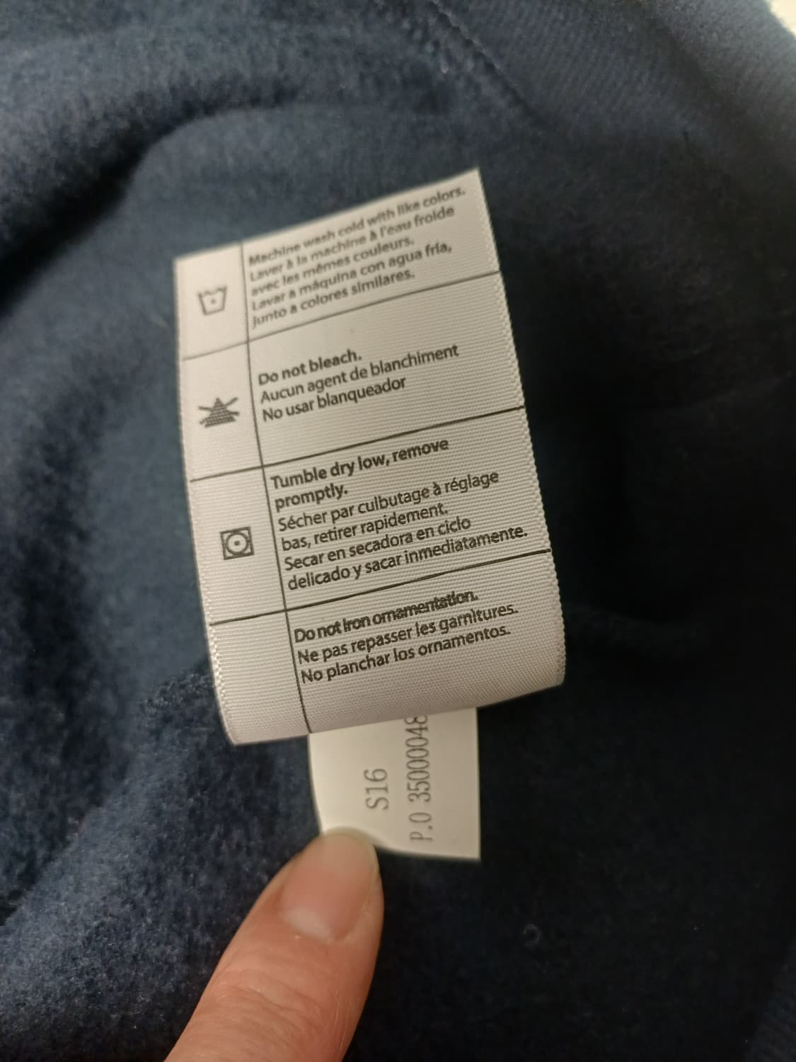 칼하트 K288 미드웨이트 로고 슬리브 후디 - 네이비 (실측 100) 상품이미지8