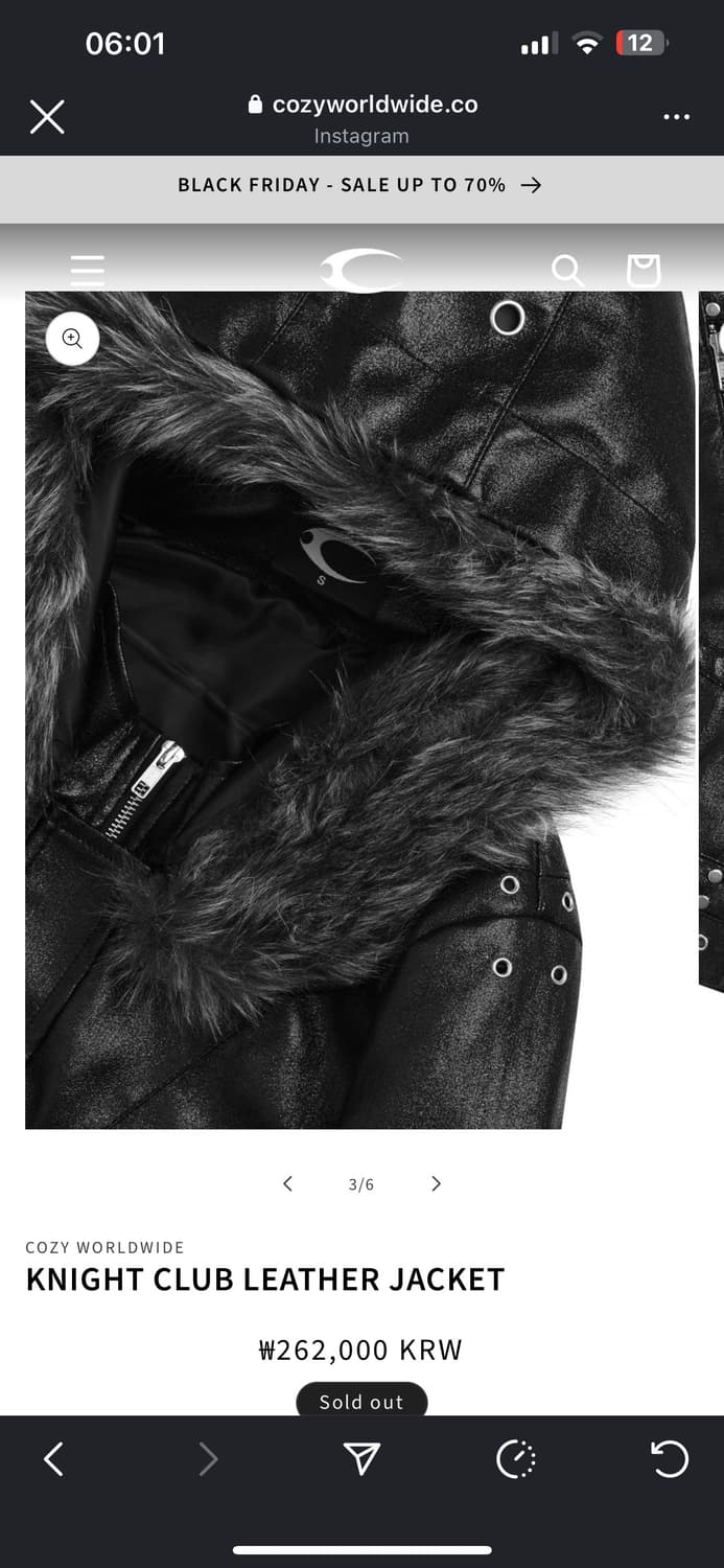 코지월드와이드 cozworldwide 나이트 클럽 레더자켓 상품이미지3