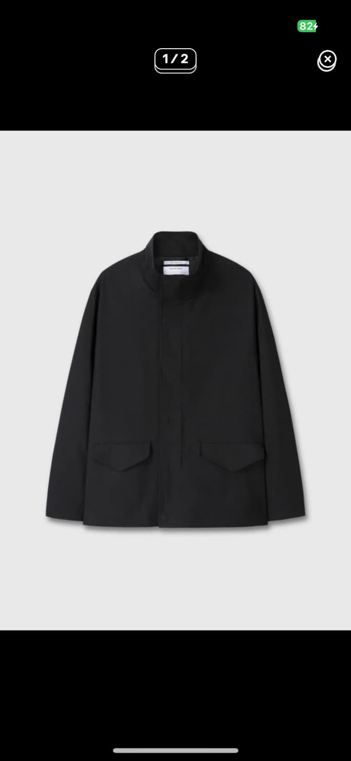 에피센터 울 블렌드 필드파카 블랙 상품이미지1