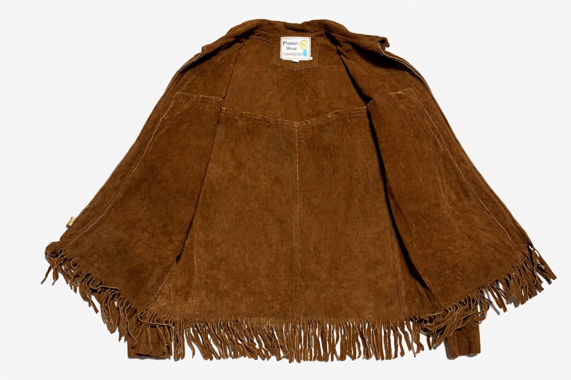 USA 60s~70s 미국빈티지 웨스턴 히피 리얼 스웨이드 프린지 자켓 상품이미지3