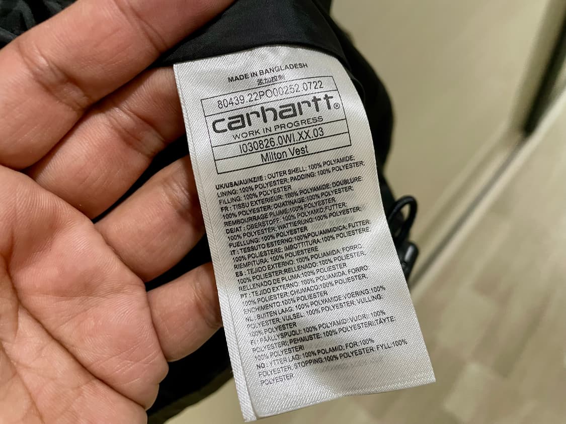 칼하트 / 밀톤 베스트, 남성 패딩조끼 / XL(115) 상품이미지8