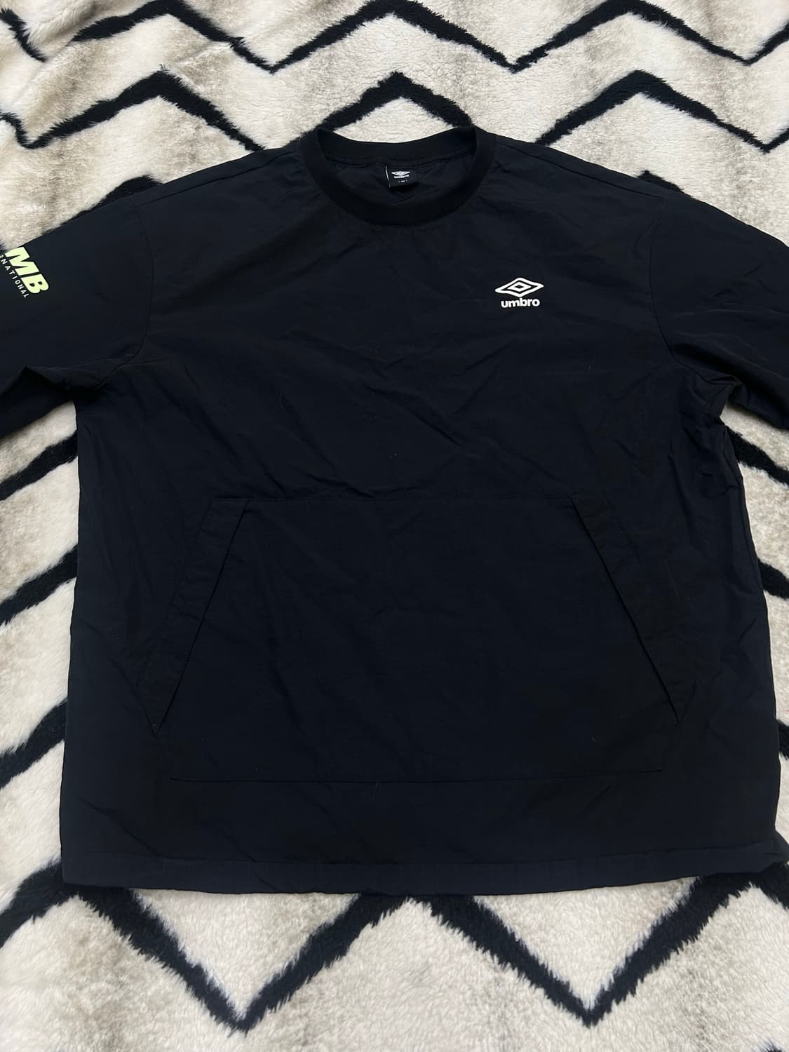 [L]엄브로 빅로고 립스탑 라운드 웜업/블랙 상품이미지4