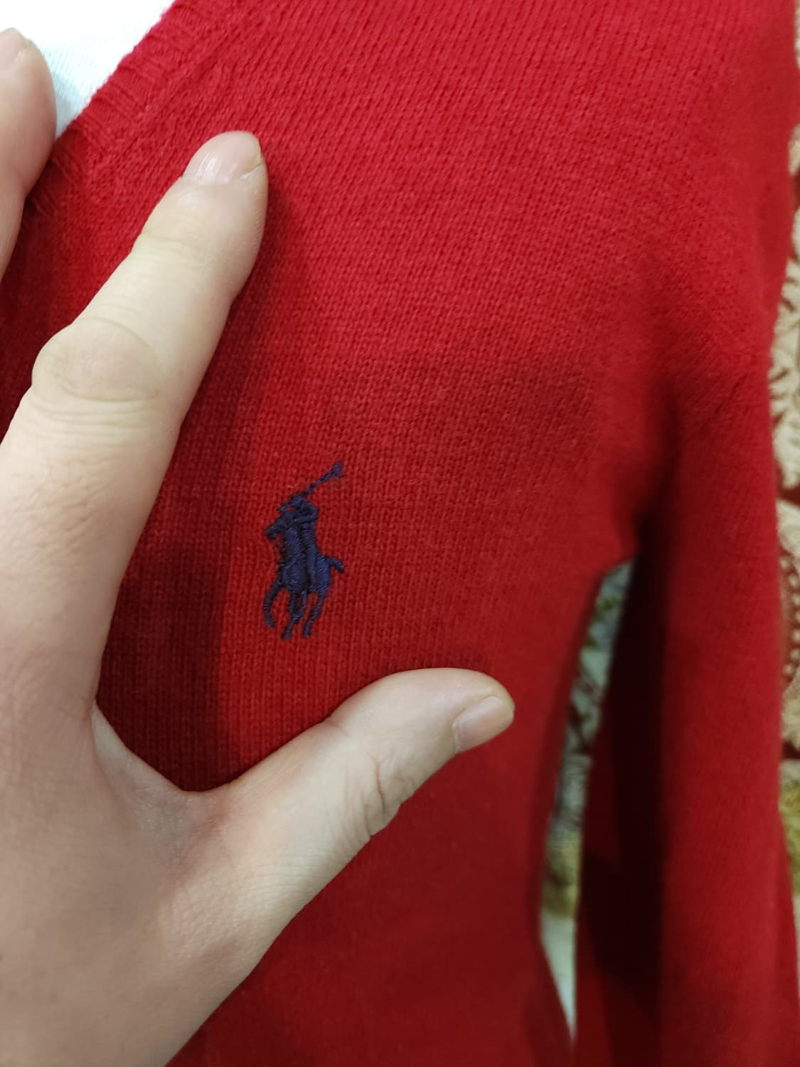 폴로 랄프로렌 울 캐시미어 혼방 브이넥 니트 상품이미지3