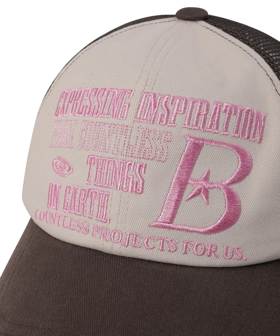 바우프 BAUF B LOGO 메쉬 볼캡 모자 핑크 상품이미지4