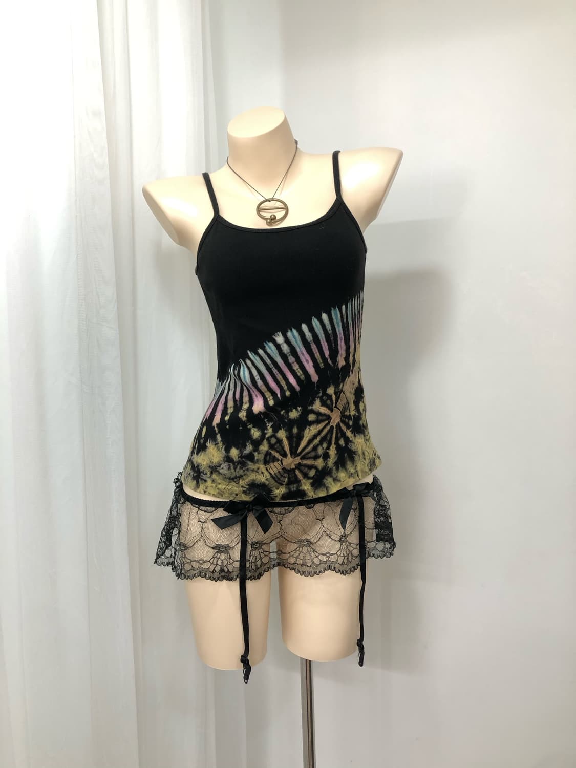 tie dye pattern ribbed sleeveless  상품이미지1