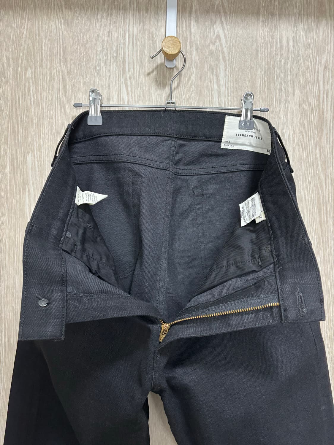 rag&bone 랙앤본 Fit2 슬림레그 데님팬츠32"/블랙 상품이미지5