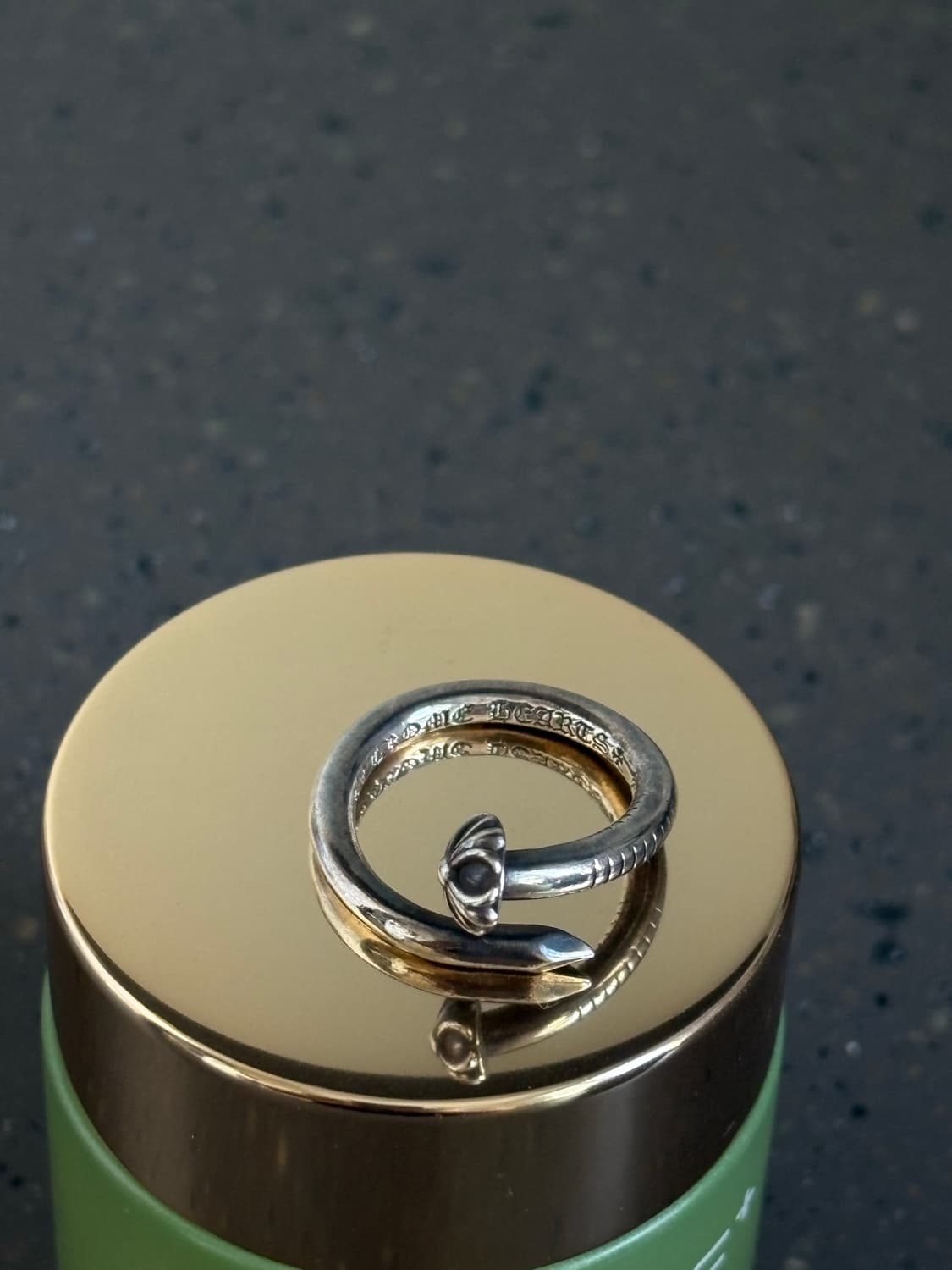 (정품) 크롬하츠 크로스 볼 네일링 size 16호 상품이미지5