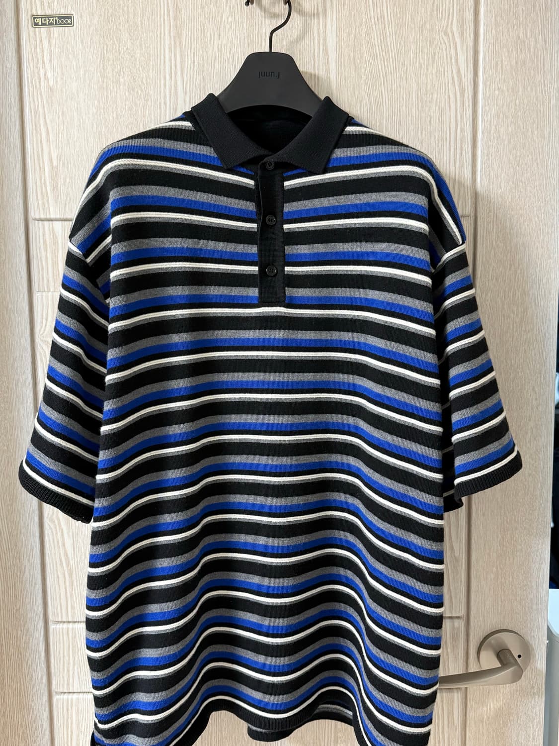 준지 니트 오버핏 카라셔츠 M. (역시즌할인) 상품이미지1