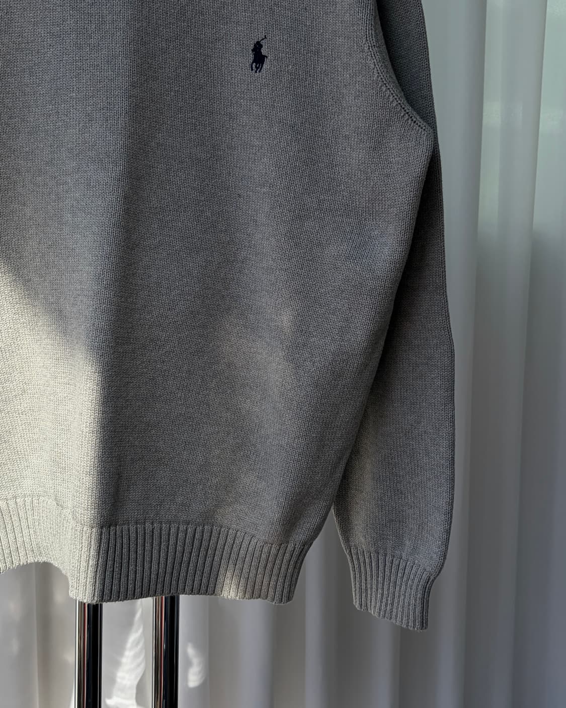 [XL]폴로 랄프로렌 그레이 크루넥 코튼 니트 상품이미지7