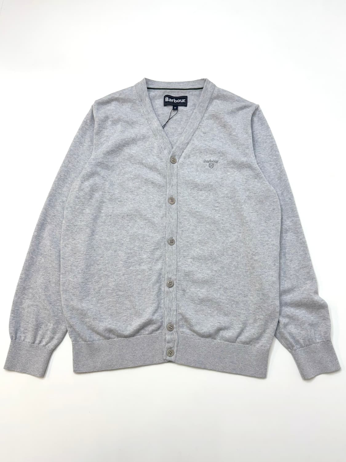 Barbour 바버 브이넥 그레이컬러 가디건 상품이미지1