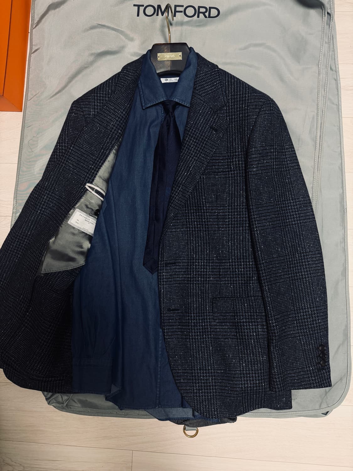 (명작,강추👍)브루넬로쿠치넬리 사르토리아 체크 블레이져 자켓 상품이미지3