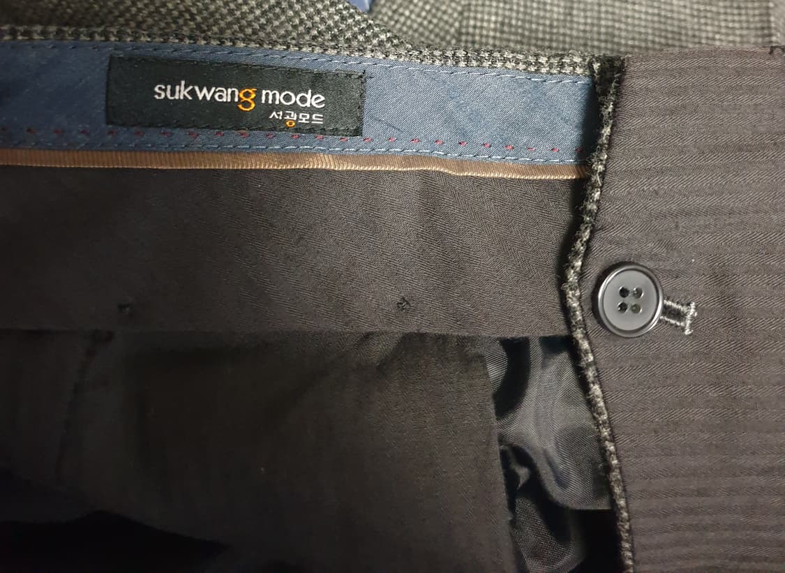 서광모드 클래식 하운드 투스 패턴 울혼방 슬랙스 (34) 상품이미지4