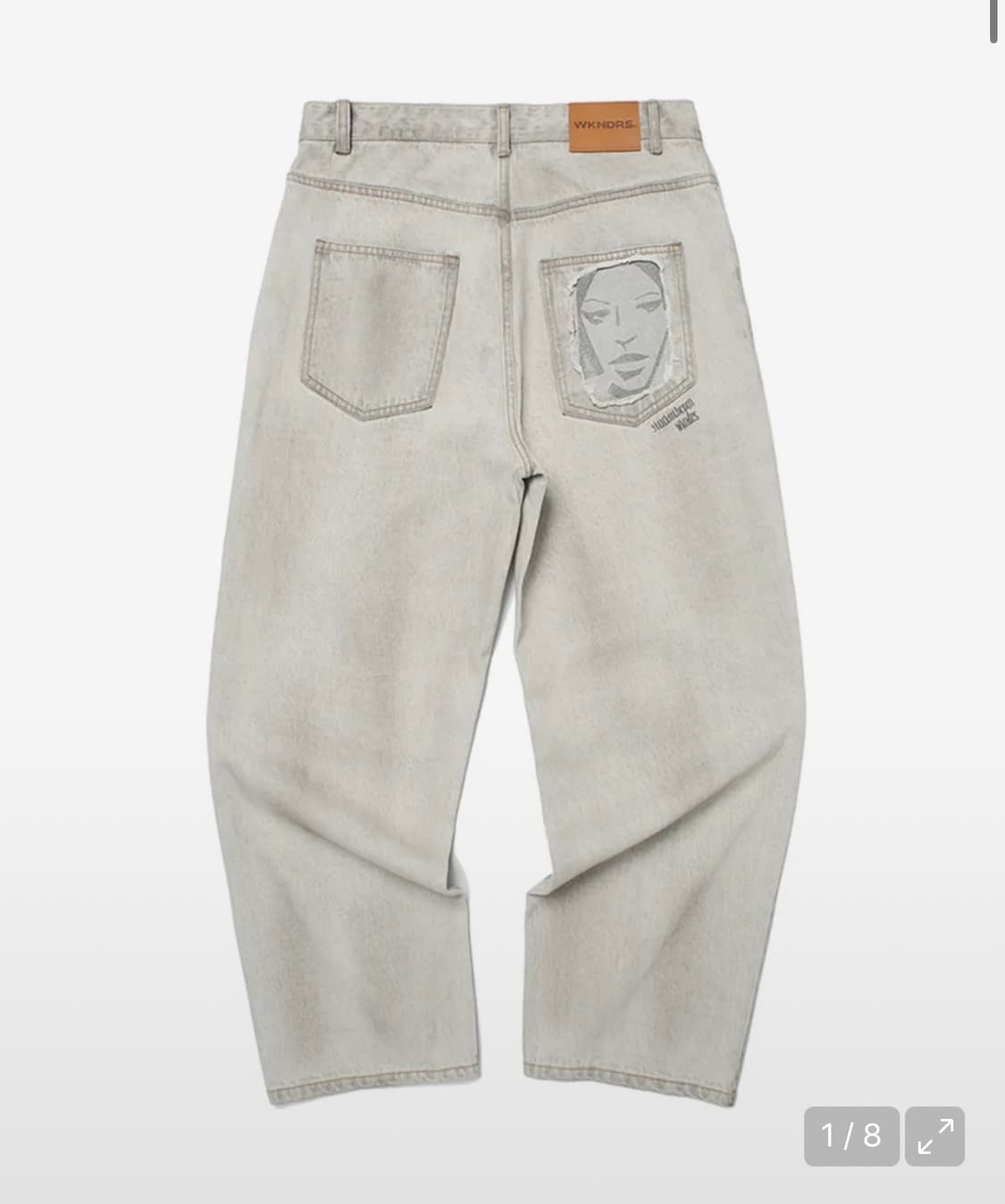 위캔더스 FACE DENIM PANTS (S.GREY) 상품이미지1