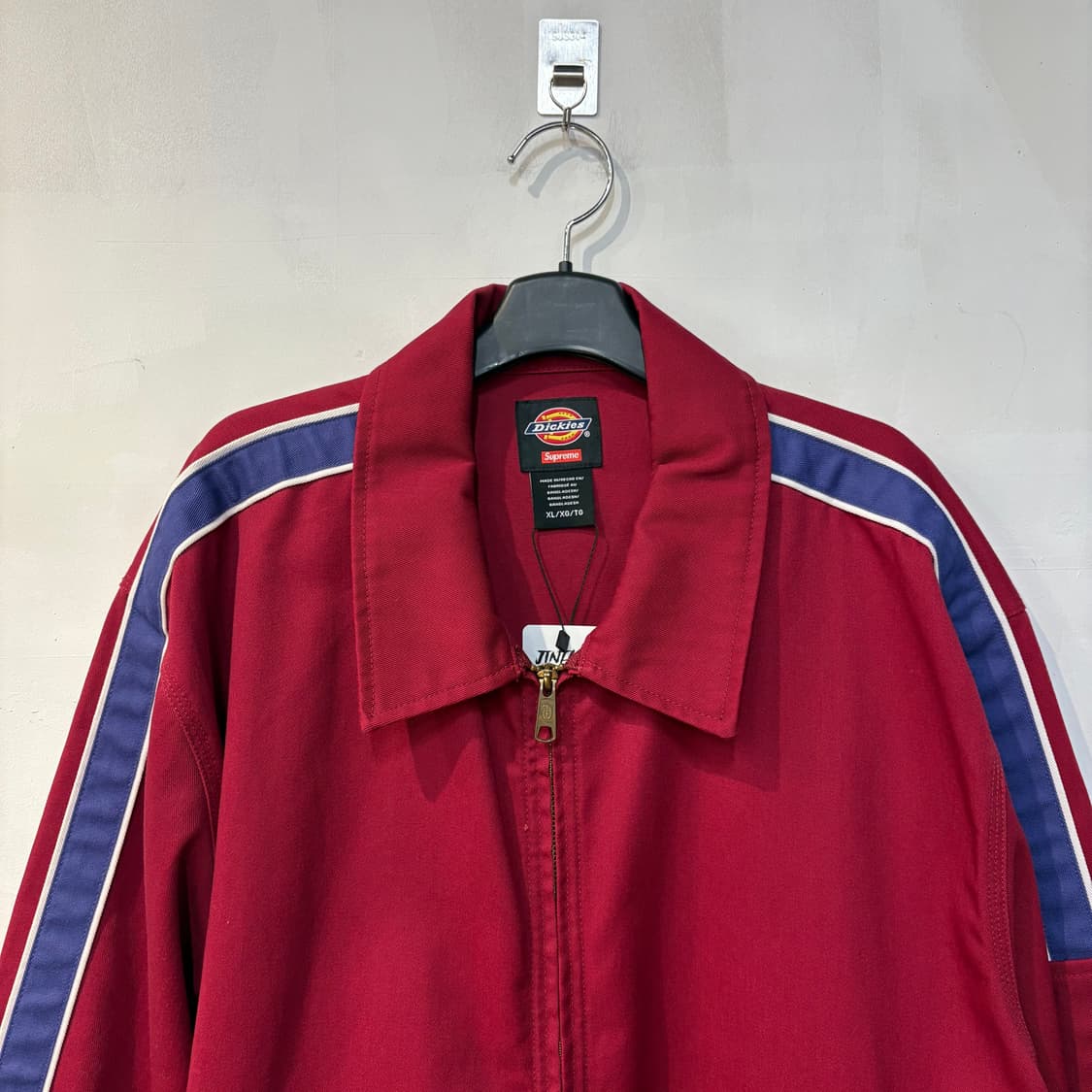 디키즈 x 슈프림 스트라이프 아이젠하워 워크 자켓 마룬 상품이미지2