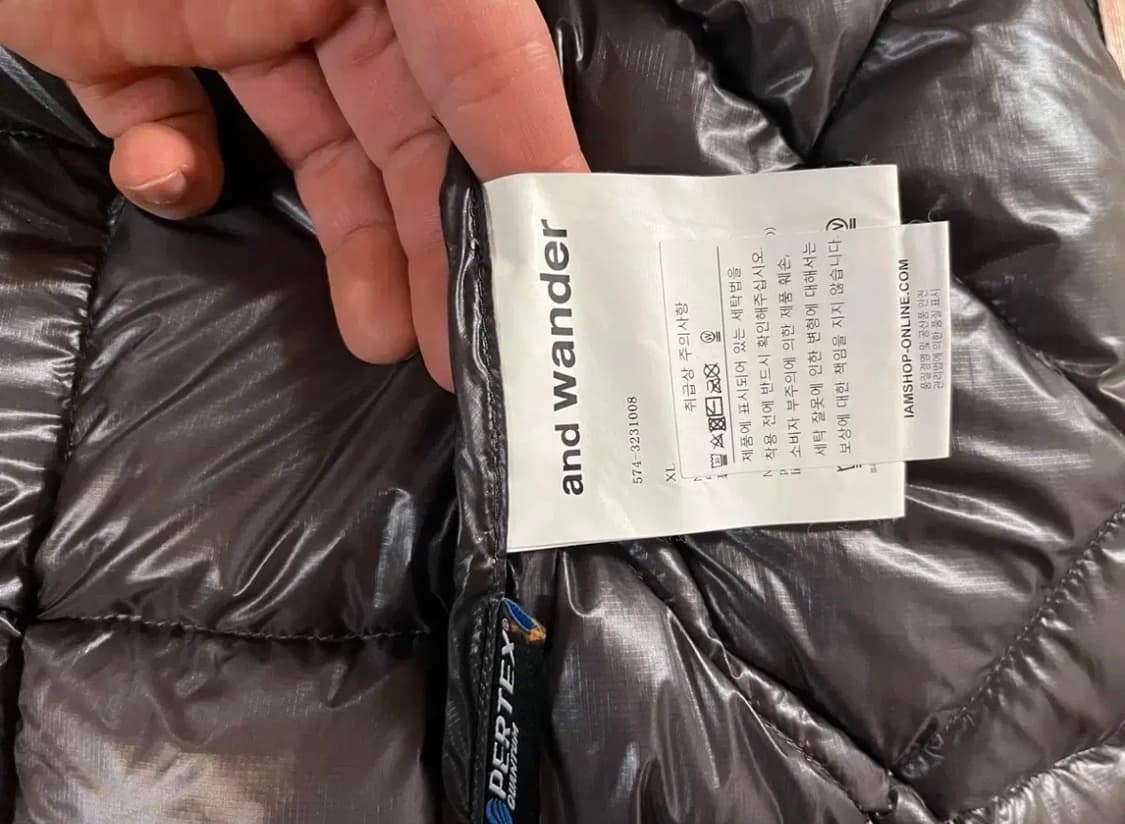 앤드원더 다이아몬드 퀼팅 패딩 베스트 블랙 XL(구성품 보유 새상품) 상품이미지3