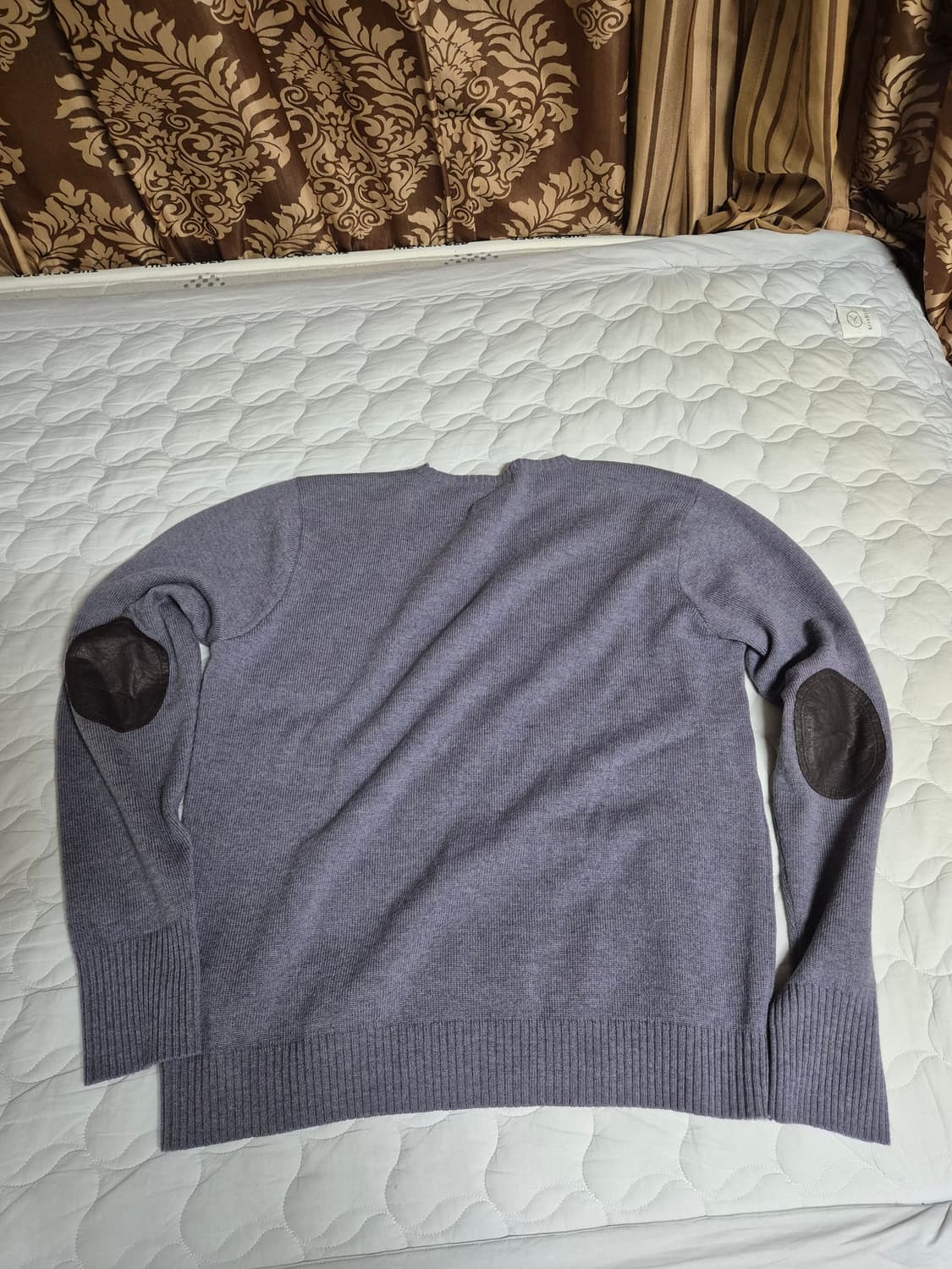 [110] 폴로 랄프로렌 보라색 퍼플 울100 니트 맨투맨 L 105 상품이미지6