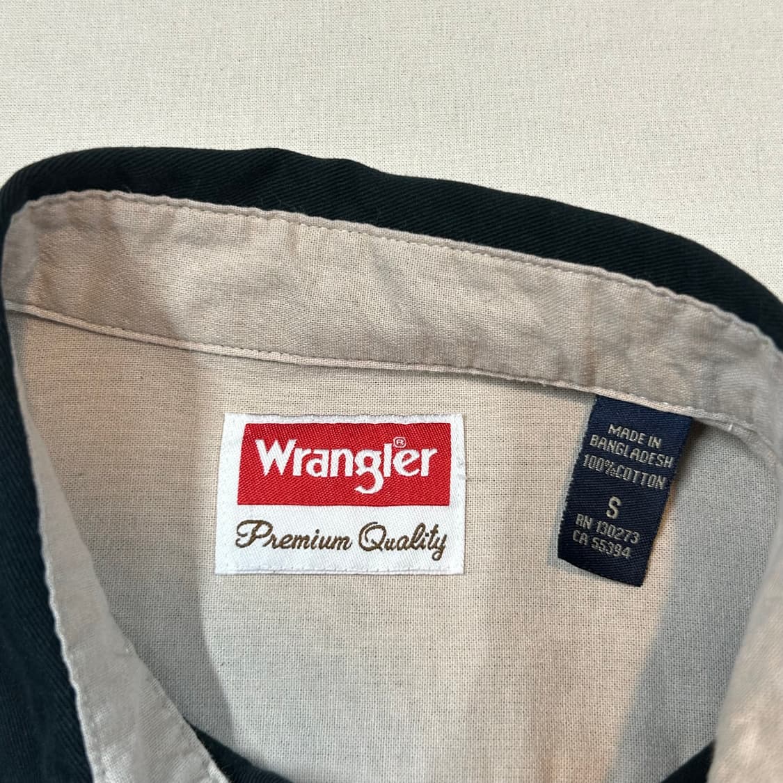 S) Wrangler 랭글러 투포켓 워크웨어 코튼 셔츠 블랙 W30 상품이미지7
