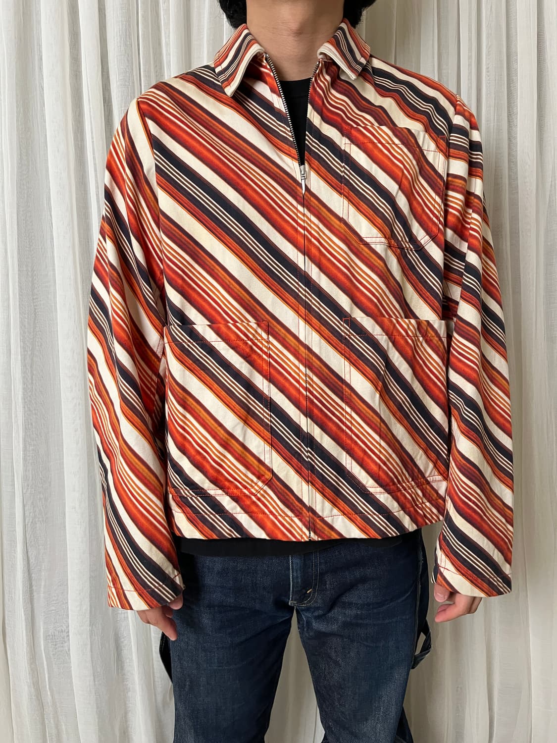 Masu 21ss vase 워크자켓 마수 스트라이프 자켓 상품이미지6