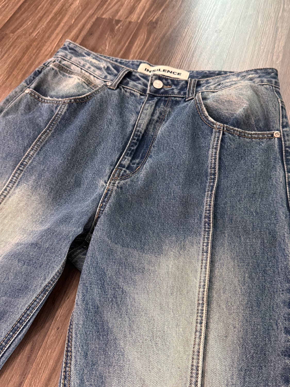 Insilence semi flare fit pant mid blue s 상품이미지1