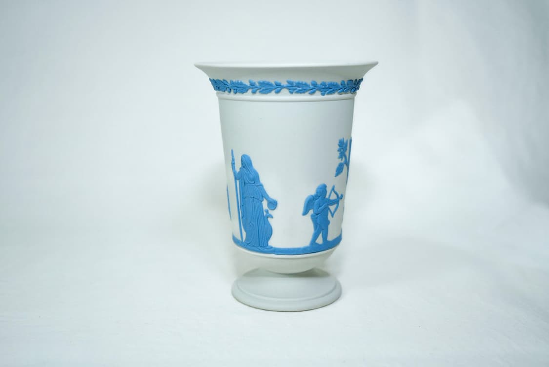 [영국엔틱] 웨지우드 제스퍼웨어 도자기 중형 나팔형베이스_ 화이트 상품이미지3