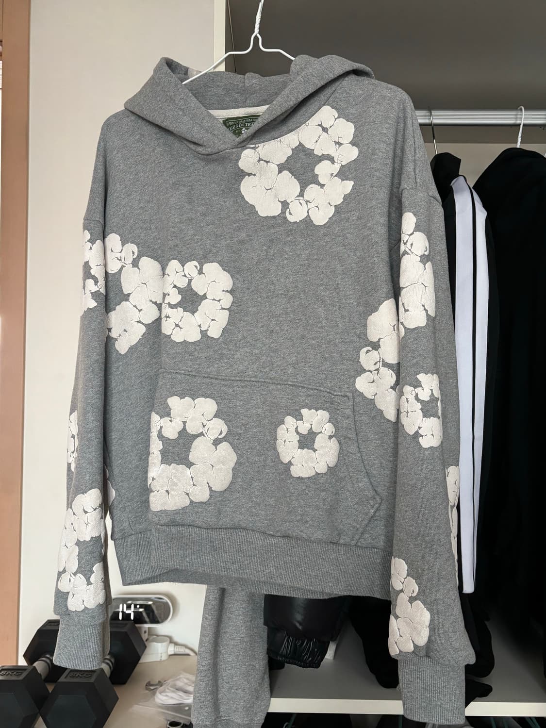 데님티어스 코튼 리쓰 그레이 후드 M 상품이미지1