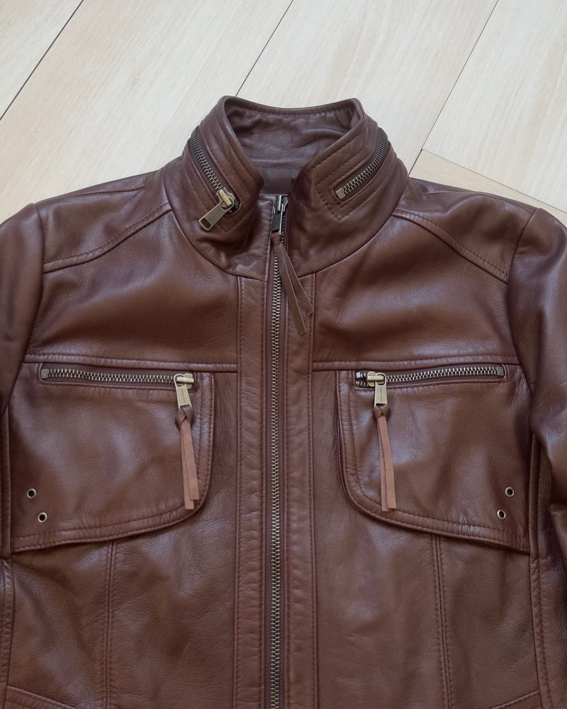 [ANDREW MARC] leather jacket (brick) 상품이미지4