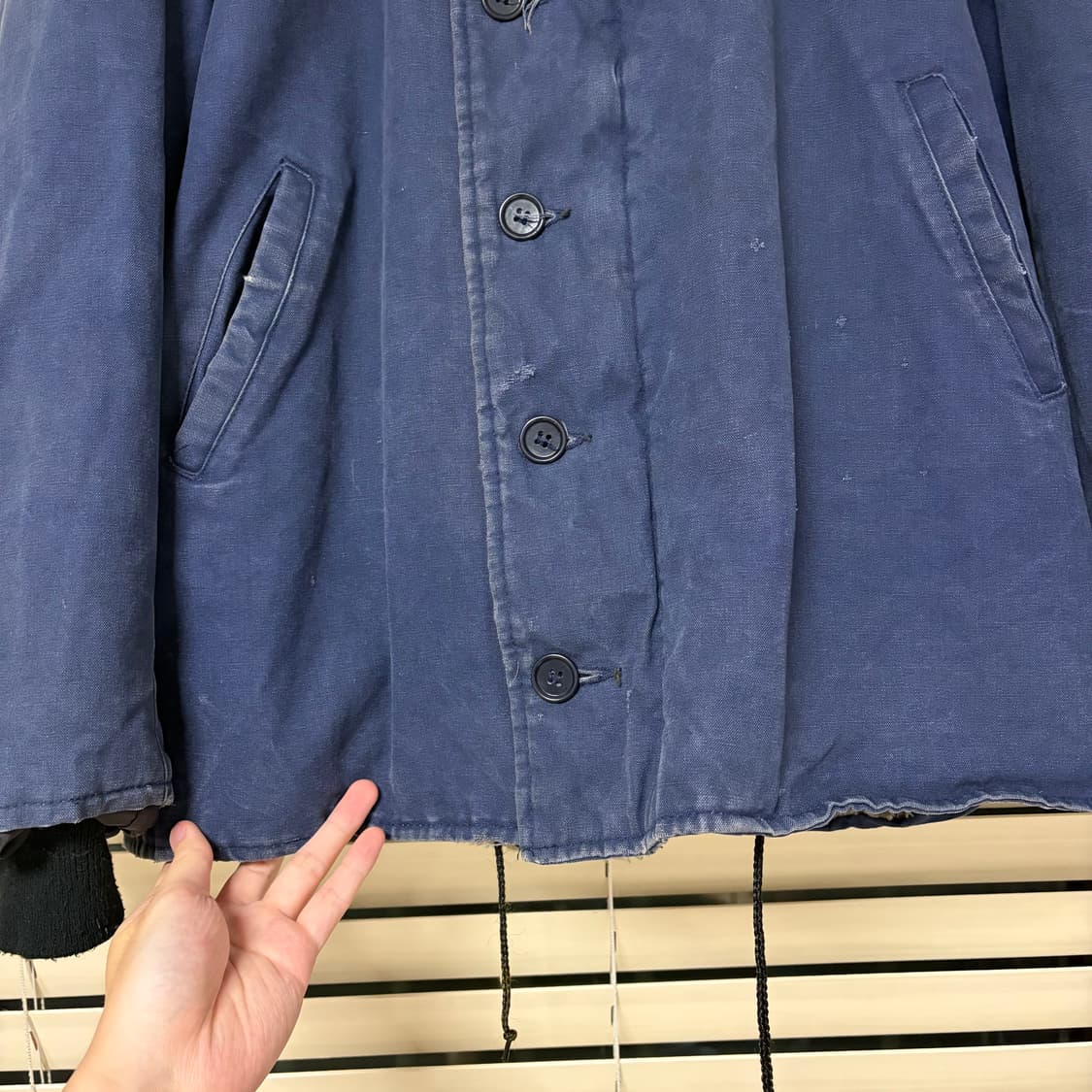 80s 빈티지 스피왁 골든 플리스 N-1 덱 자켓 굿페이드 USA L  상품이미지5