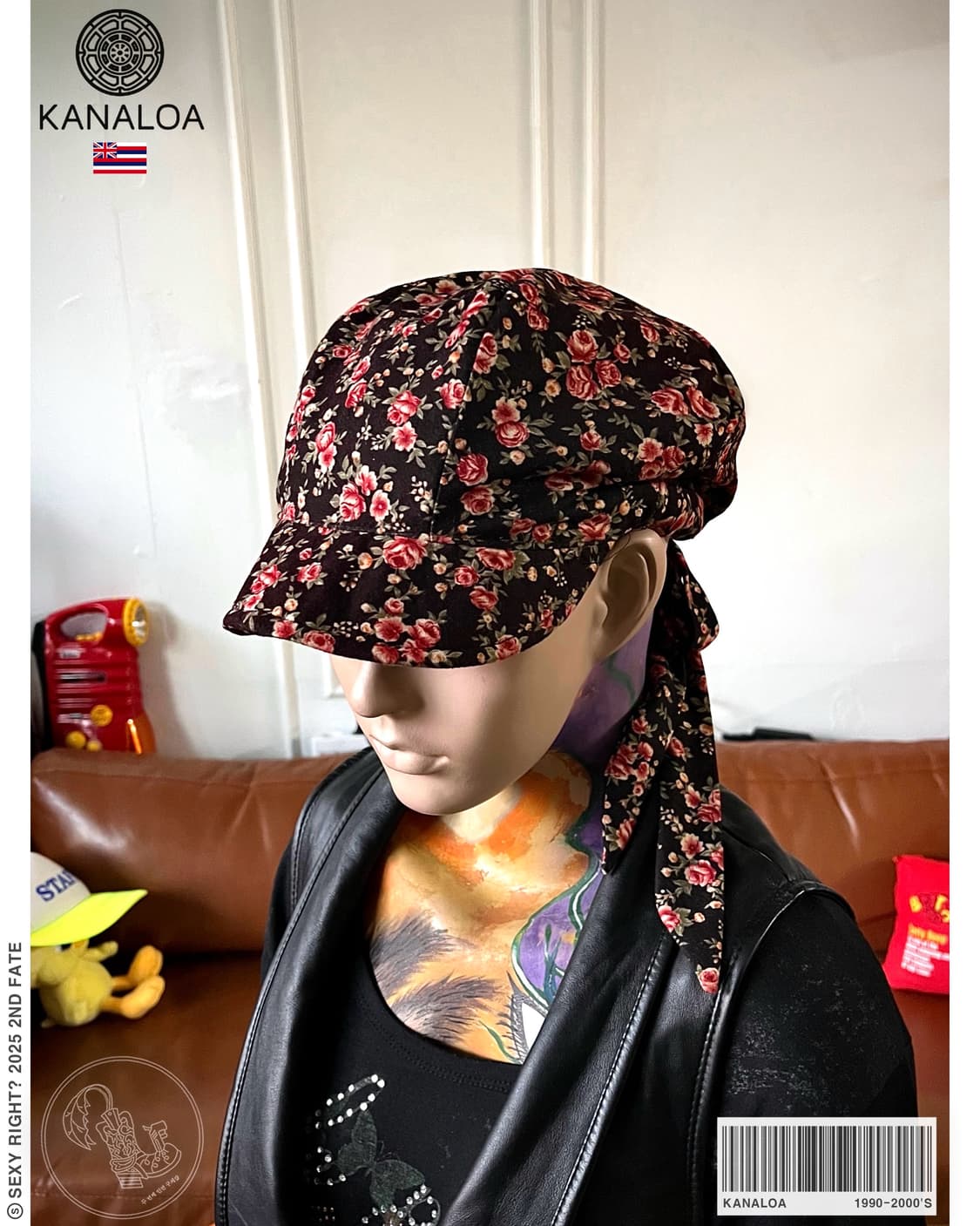 90-00s Kanaloa Floral Durag Strap Cap 상품이미지1