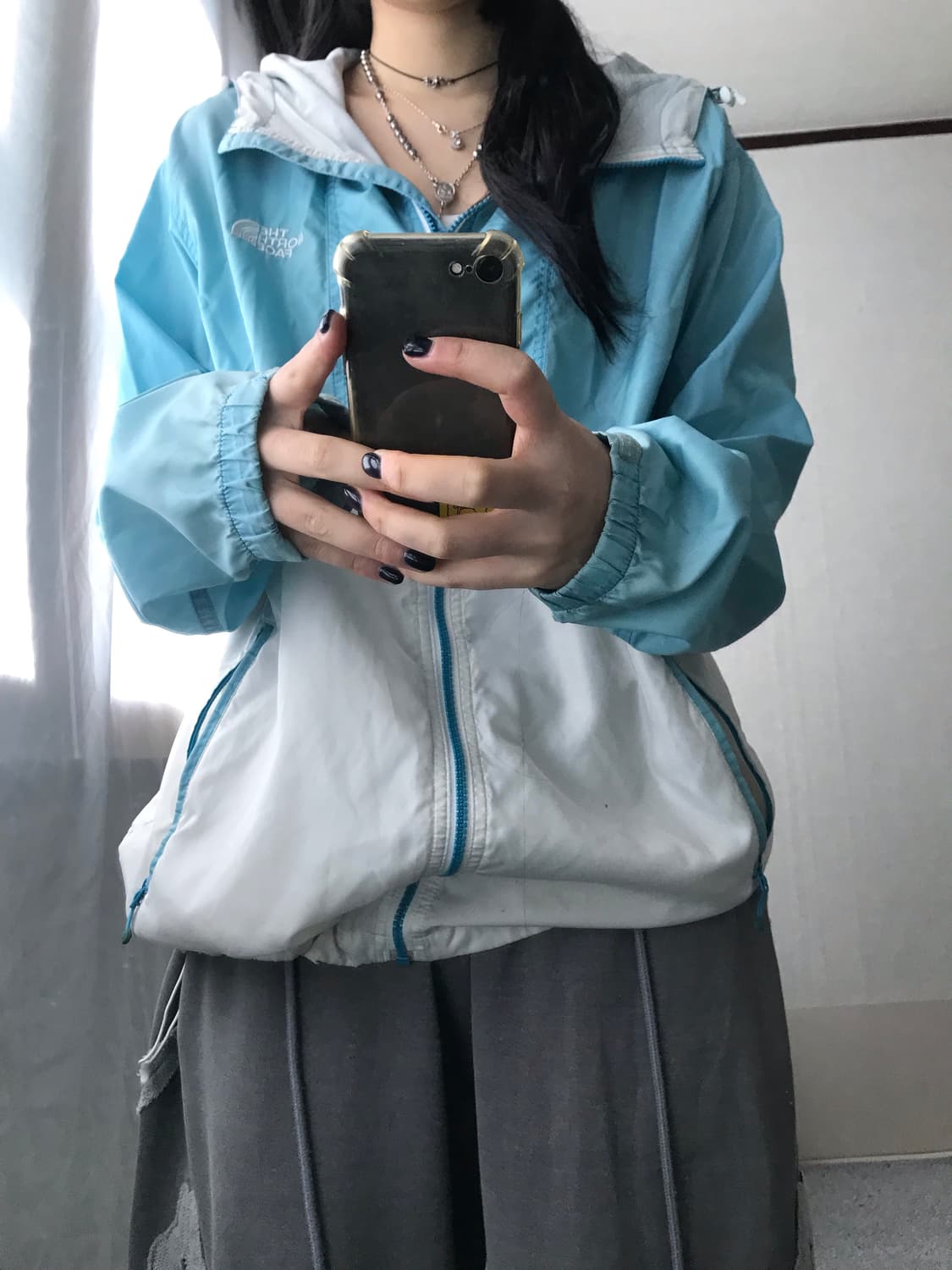 노페 연하늘 바람막이 상품이미지1