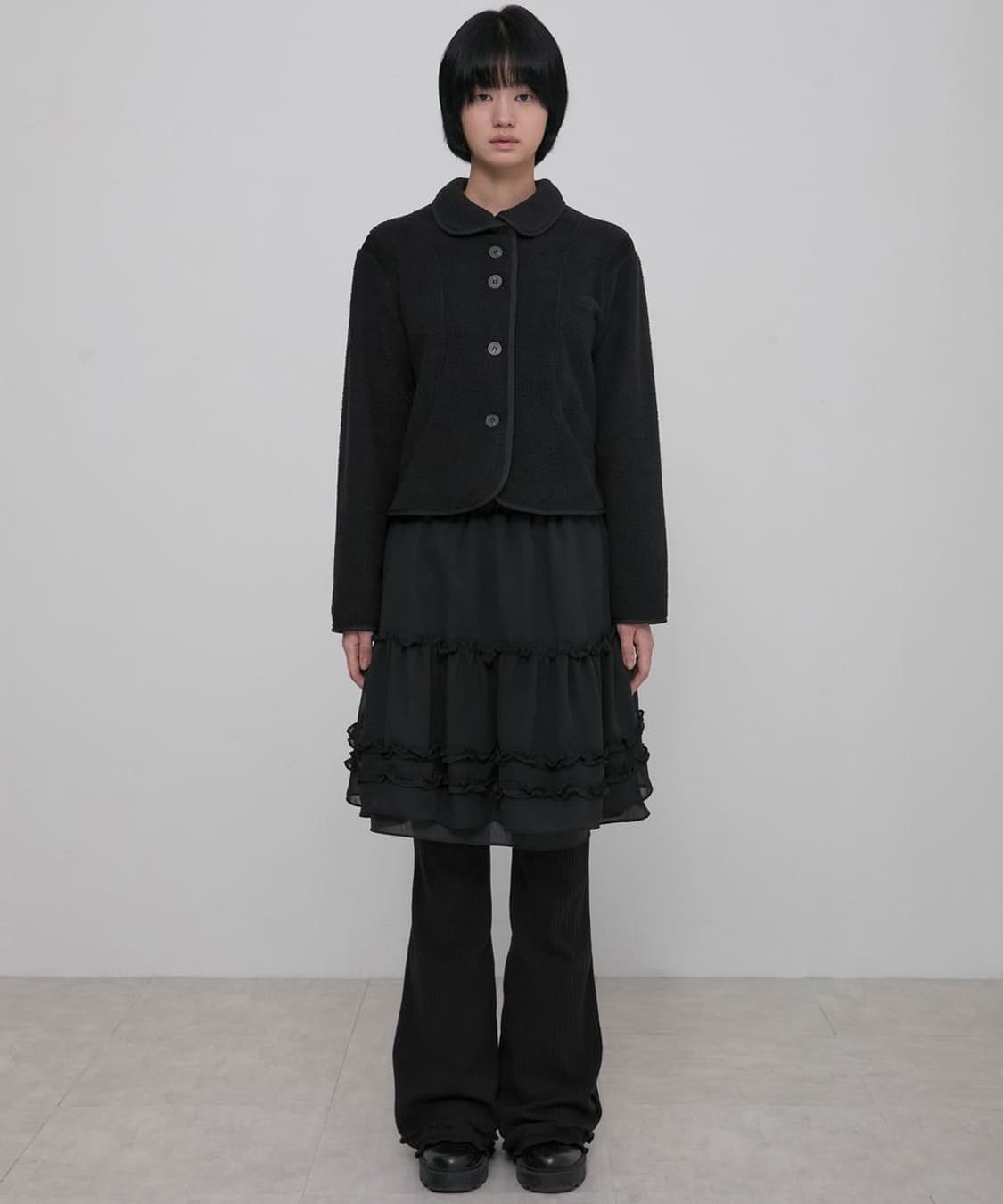 플레어업 레이어드 러플 스커트 팬츠 상품이미지2