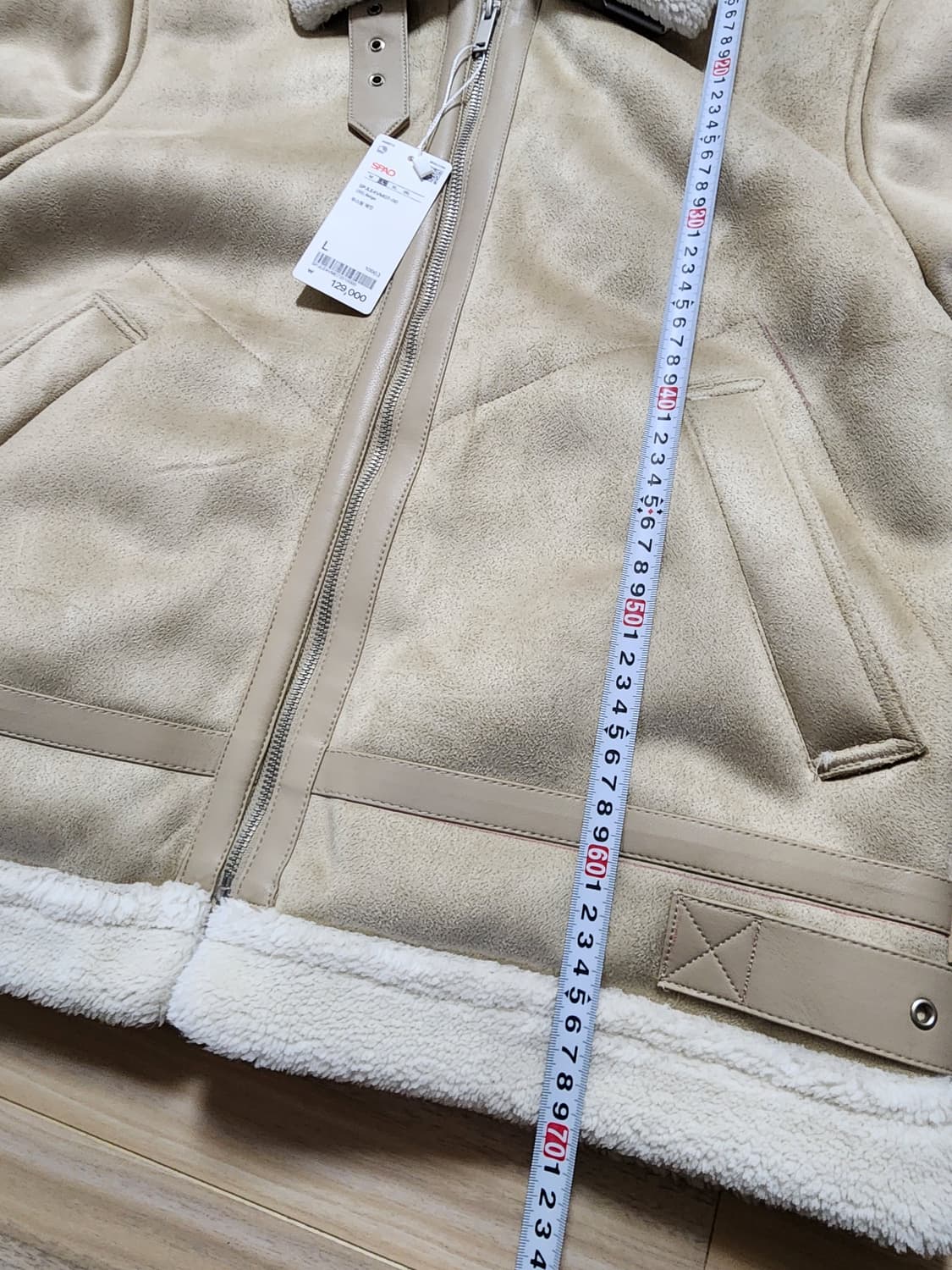 스파오무스탕자켓점퍼L사이즈베이지 상품이미지10