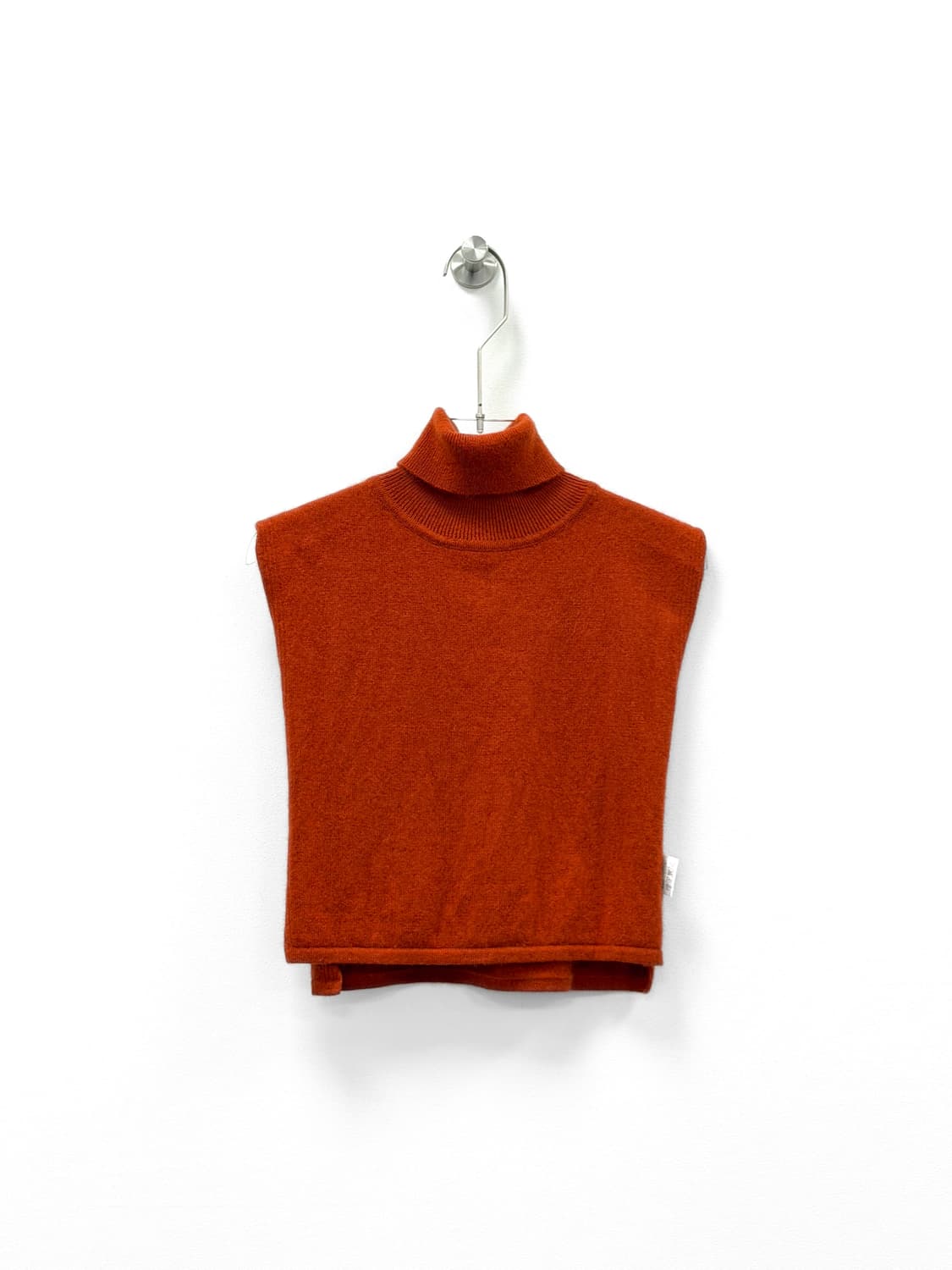 테라코타 오렌지 캐시미어 100% 터틀넥 빕 상품이미지1